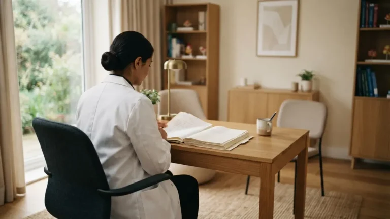 Médecin en consultation dans un cabinet